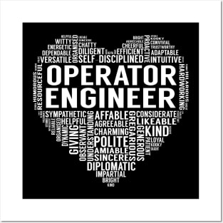 Operator Engineer Heart Posters and Art